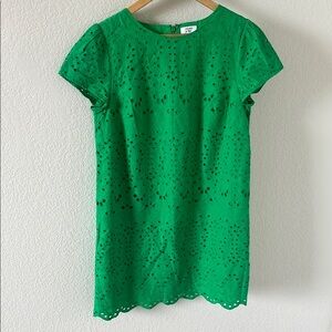 Green Eyelet Dress